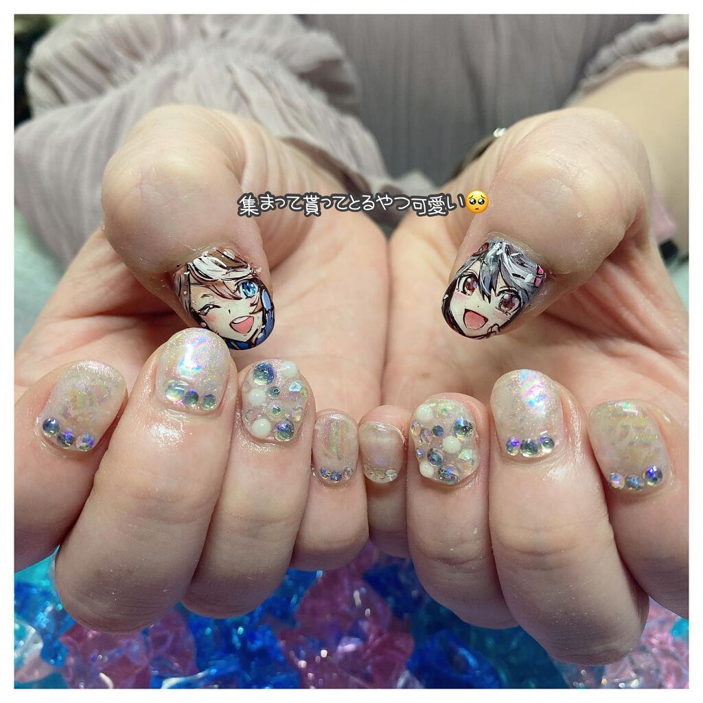 ちっちみ🩵ブルベ冬×フェミニン on LIPS 「#followme🕊𓂃𓈒𓏸ネイル💅3月のネイルめちゃくちゃ伸..」(4枚目)