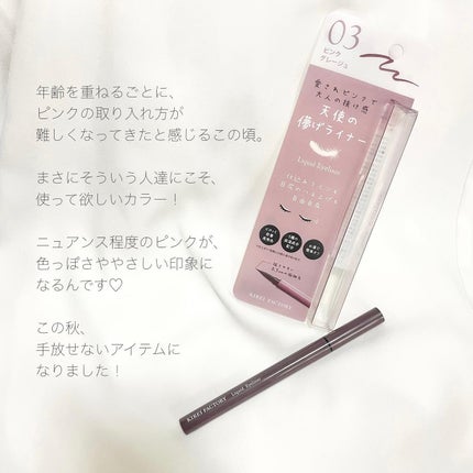 キレイファクトリー リキッドアイライナー/KIREI FACTORY/リキッドアイライナーを使ったクチコミ(7枚目)