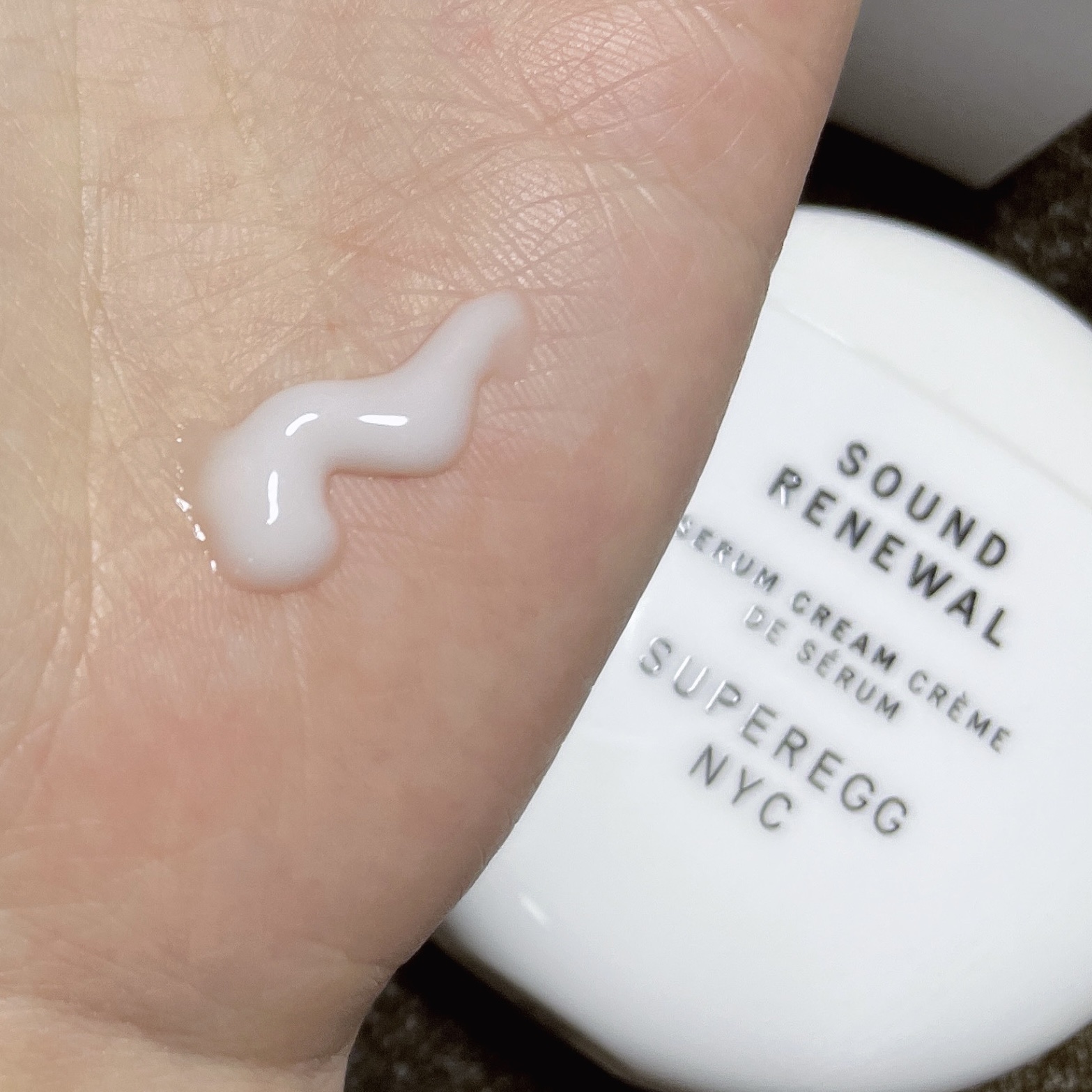 サウンド リニューアル セラムクリーム/SUPEREGG /フェイスクリームを使ったクチコミ（3枚目）