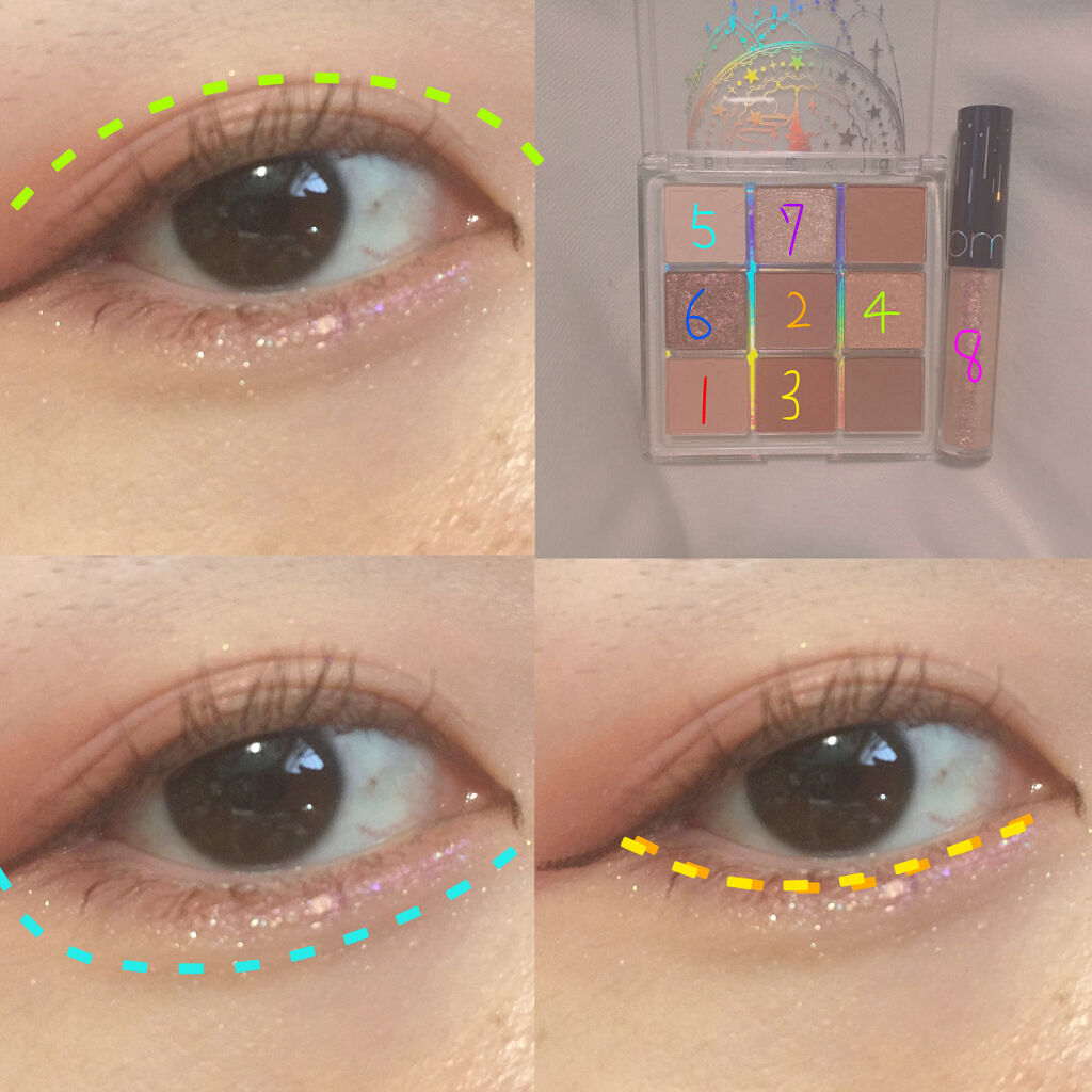 リキッド グリッター シャドウ/rom&nd/グリッターを使ったクチコミ（3枚目）