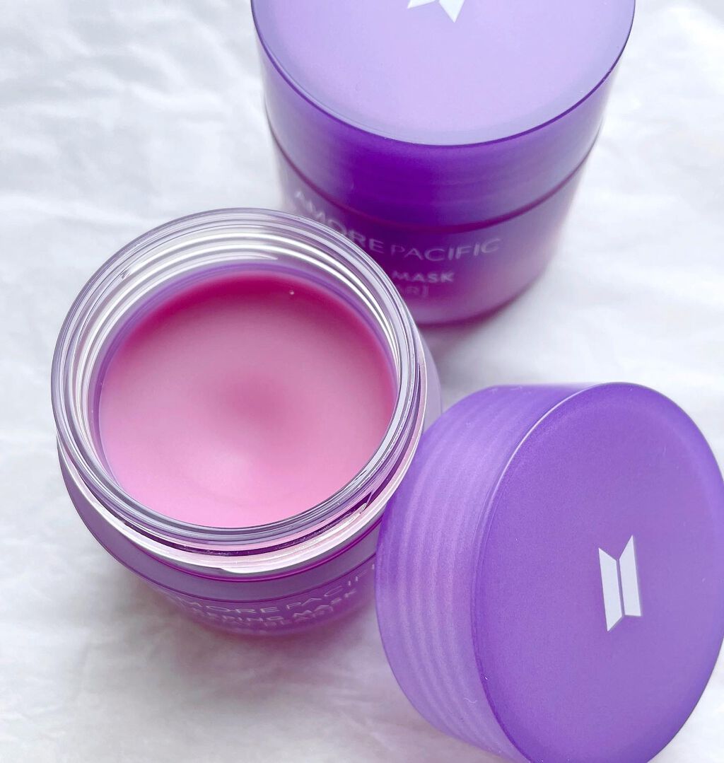 試してみた】BTS | AMOREPACIFIC リップ スリーピングマスク PURPLE