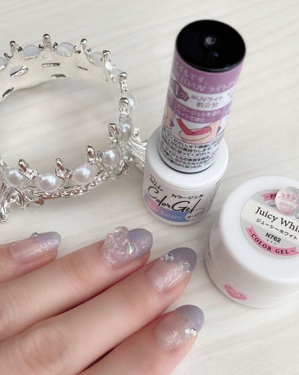 のりちょ🐰自分を労るごほう"美"レシピ on LIPS 「【キャンドゥ】ゆめかわ♡ネイルパルキコイのオーロラカラーを使え..」(2枚目)