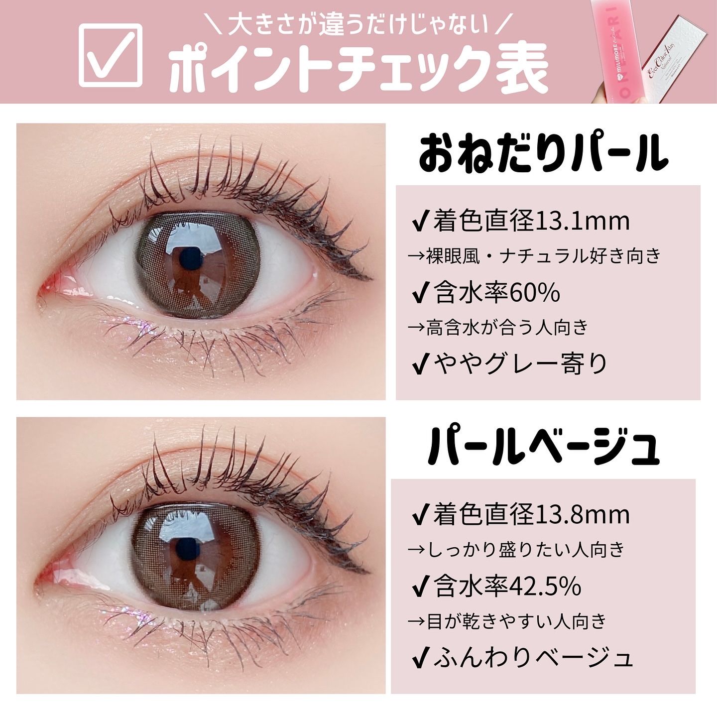 エバーカラーワンデーミリモア/エバーカラー/ワンデー（１DAY）カラコンを使ったクチコミ（2枚目）