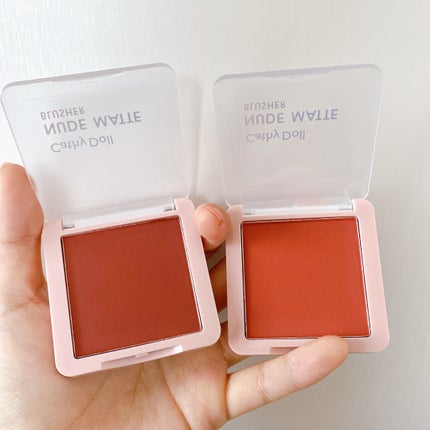 ヌードマットブラッシャー/CathyDoll/パウダーチークを使ったクチコミ(4枚目)