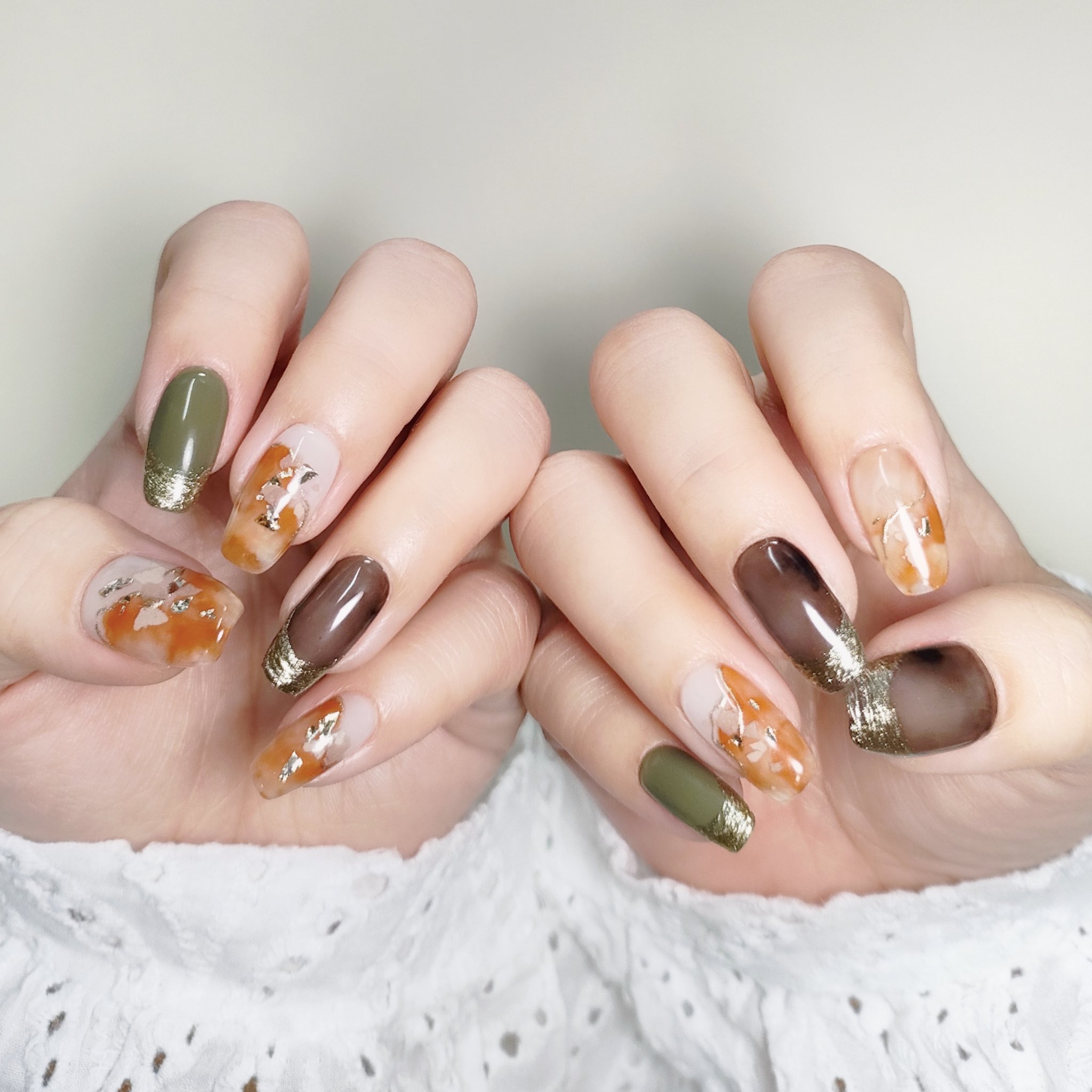 セミキュアジェルネイル（ハンド）/ohora/ネイルシールを使ったクチコミ（2枚目）