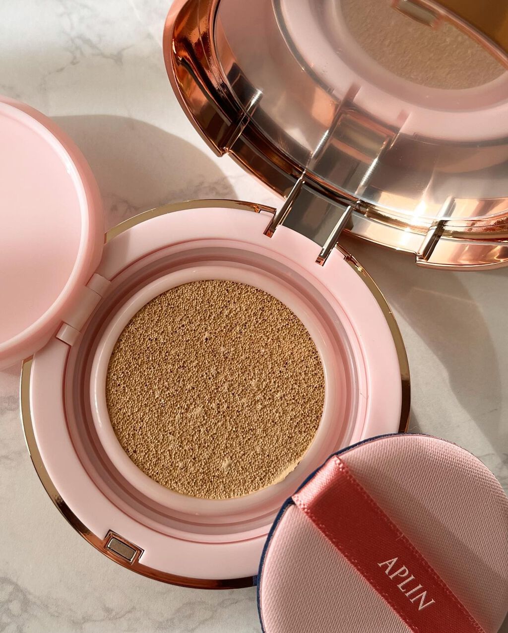 ピンクティーツリーカバークッション/APLIN/クッションファンデーションを使ったクチコミ(3枚目)