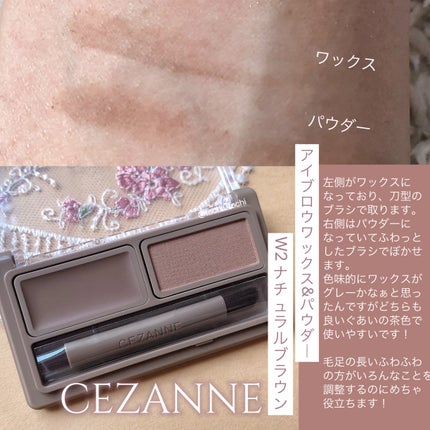 アイブロウワックス&パウダー/CEZANNE/アイブロウを使ったクチコミ(2枚目)