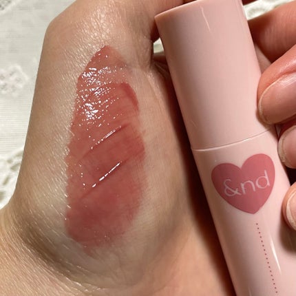 アンドバイロムアンド グラッシーボムティント/&nd by rom&nd/リップティントを使ったクチコミ(2枚目)