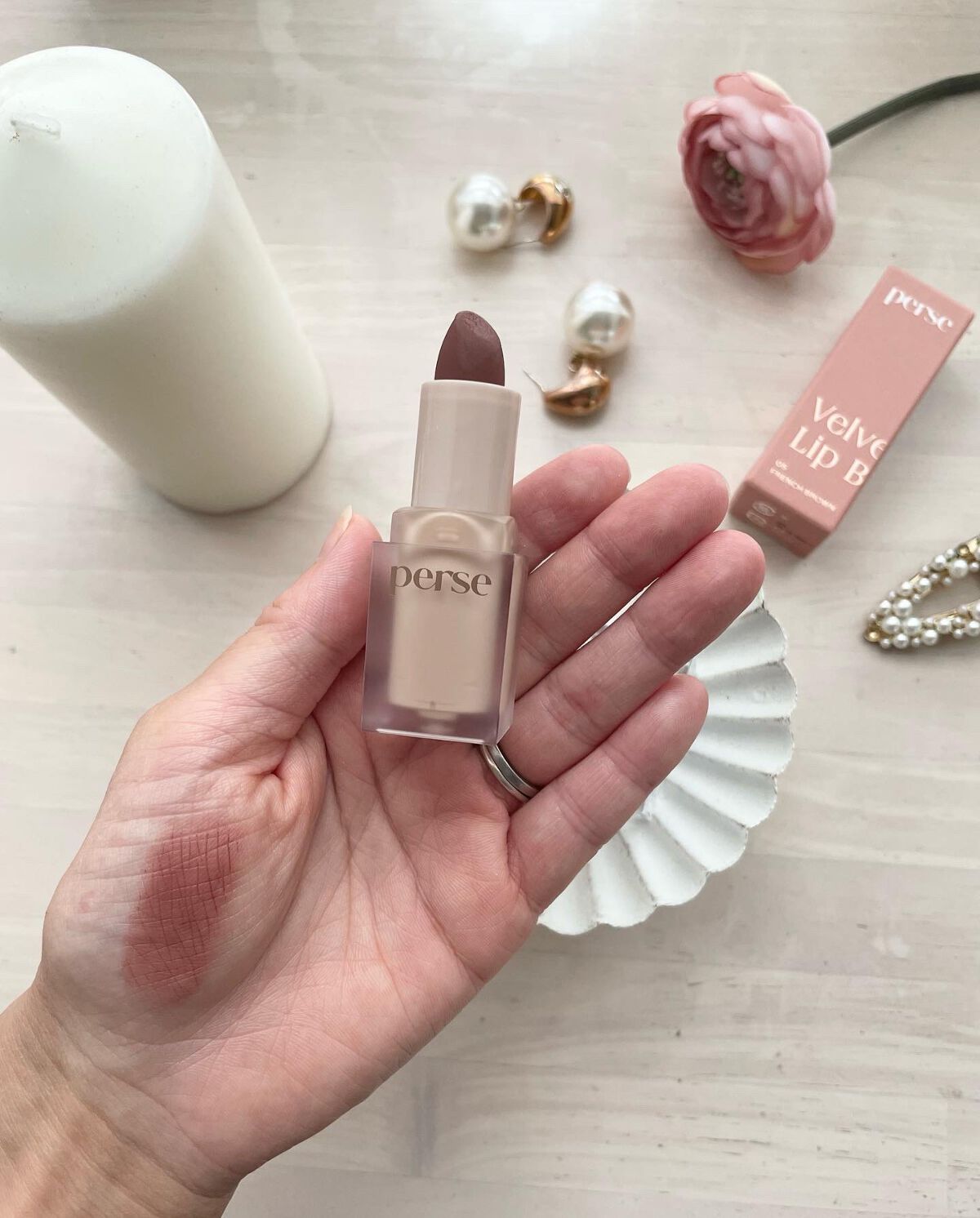 ベルベットフィックスリップバーム/perse/リップバームを使ったクチコミ(2枚目)