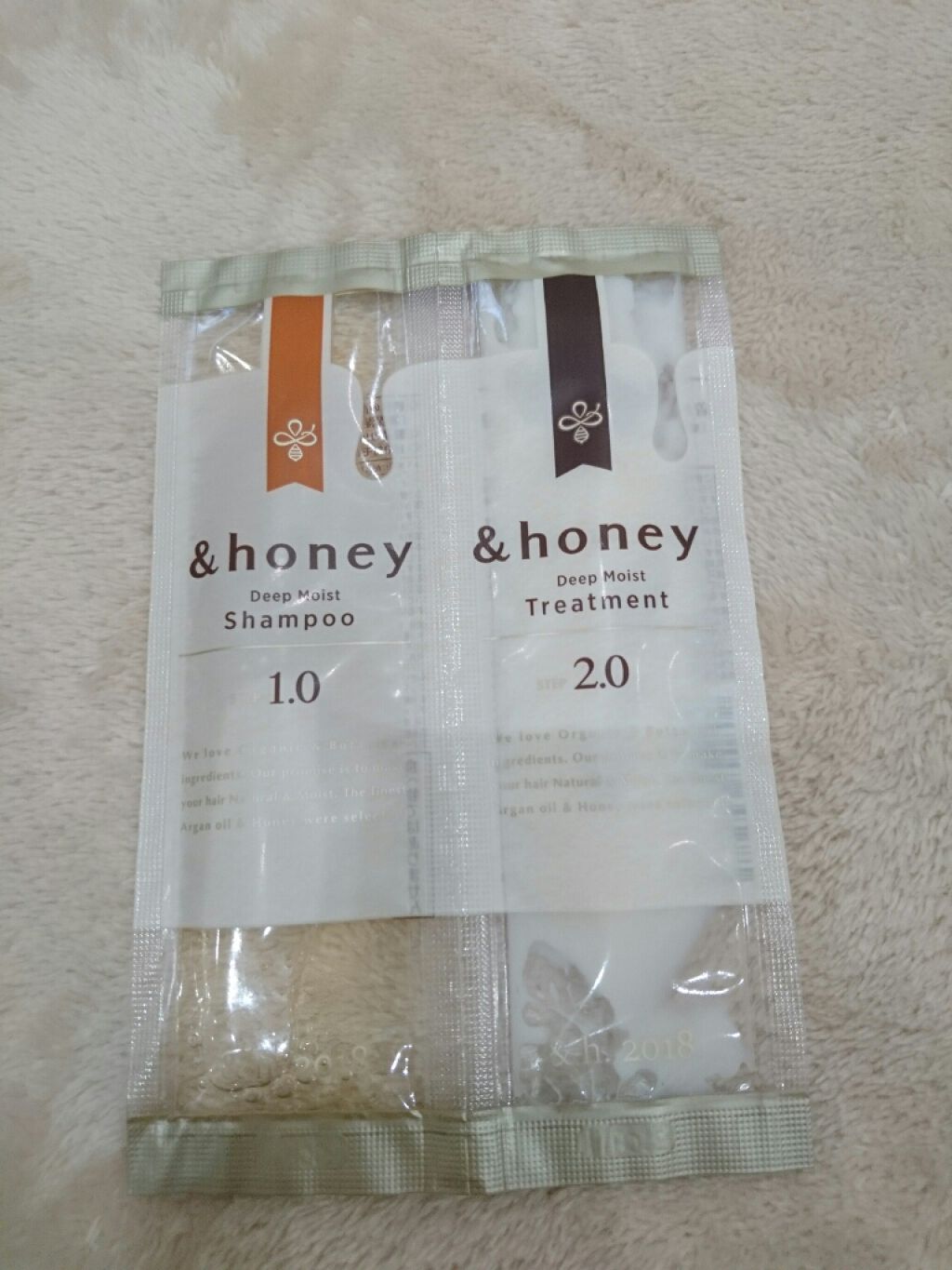 ディープモイスト シャンプー1.0／ヘアトリートメント2.0/&honey/市販シャンプーを使ったクチコミ（1枚目）