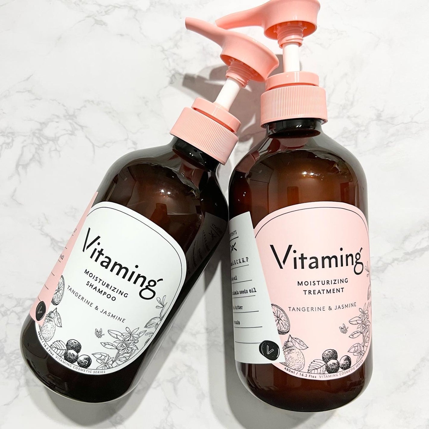 モイストシャンプー/トリートメント(タンジェリン&ジャスミンの香り)/Vitaming/市販シャンプーを使ったクチコミ(1枚目)