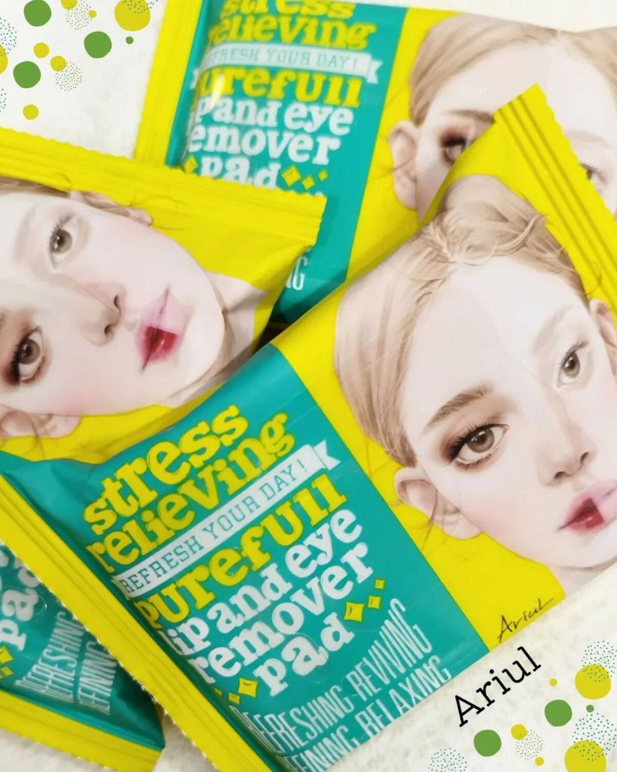 🔊激推しリムーバーパッド

こんにちは。

今回はあたしが愛用している激推しなクレンジグパッド”Stress relieving purefull lip and eye remover pad”を紹介。

商品名が長いんだけど。。。
韓