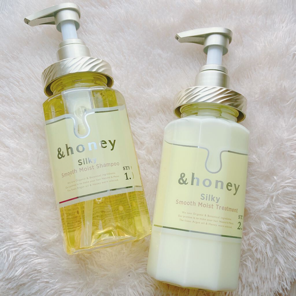 シルキー スムースモイスチャー シャンプー 1.0/ヘアトリートメント 2.0/&honey/市販シャンプーを使ったクチコミ(1枚目)