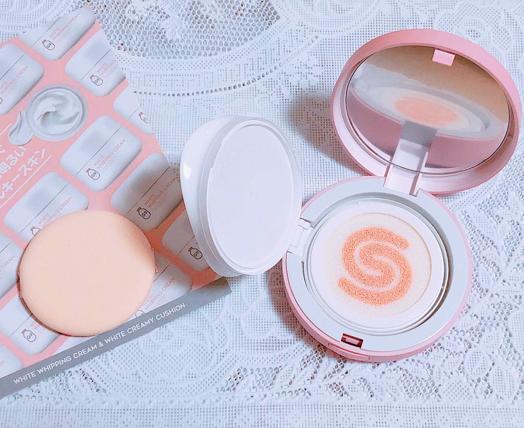 WHITE CREAMY CUSHION(ウユファンデ)/G9SKIN/化粧下地を使ったクチコミ（2枚目）