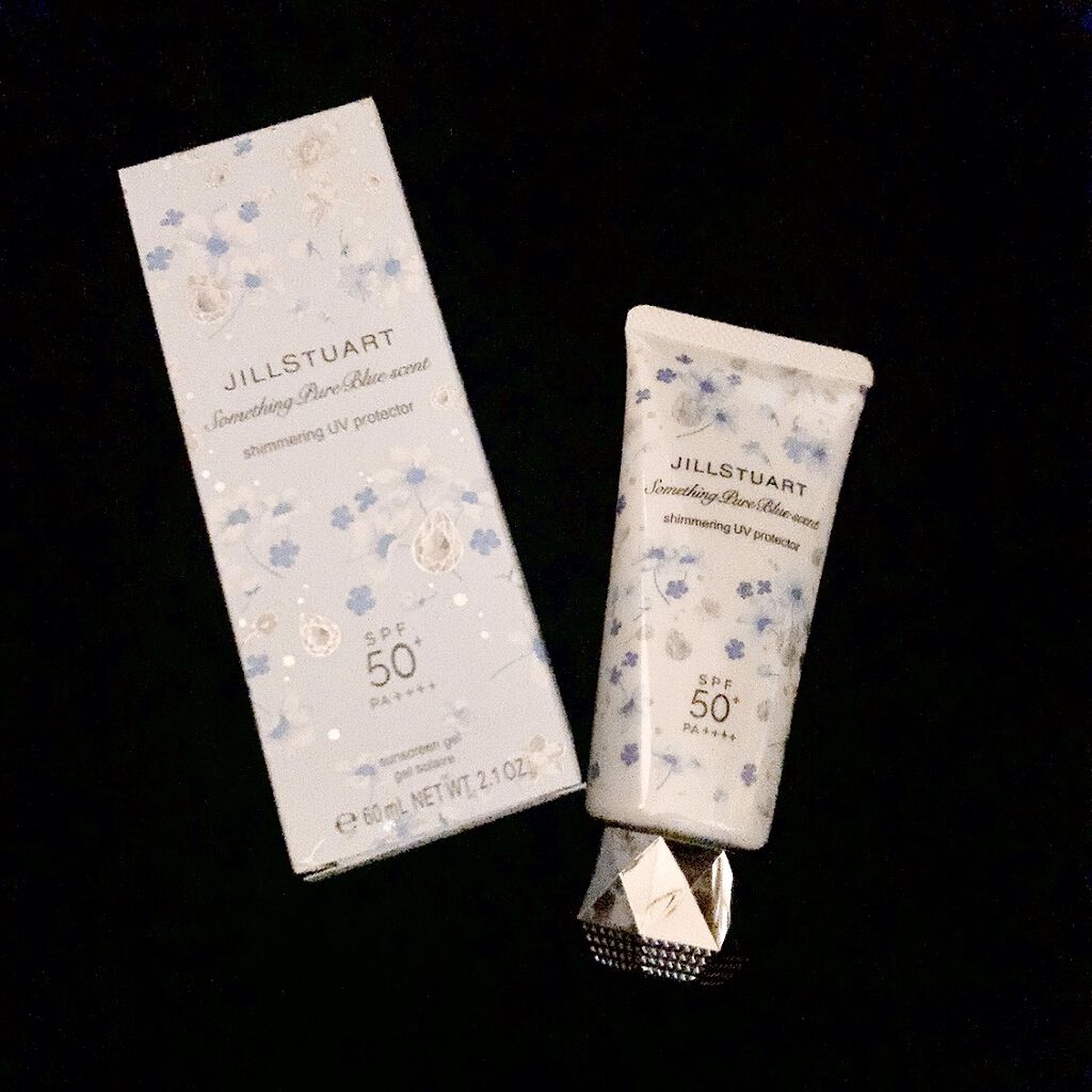 サムシングピュアブルー セント　シマリング UVプロテクター/JILL STUART/日焼け止めジェルを使ったクチコミ（1枚目）