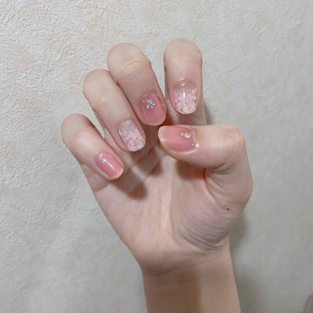 ネイルシール/Qoo10/ネイルシールを使ったクチコミ(1枚目)