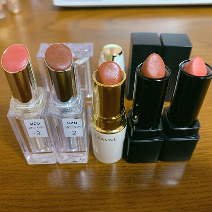 自分のベストコスメ探し on LIPS 「私のお気に入りブラウンリップたちです。左から順に①UZU+3こ..」(1枚目)