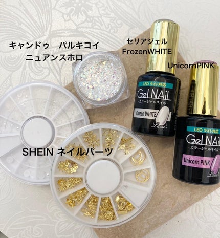 のりちょ🐰自分を労るごほう"美"レシピ on LIPS 「【SHEIN×セリア】夢かわ♡クリスマスネイルピンクのクリスマ..」(2枚目)