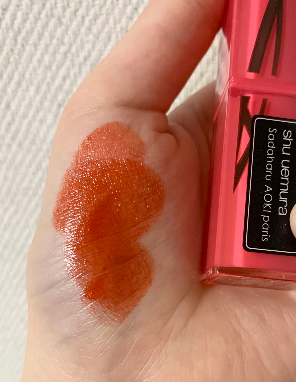 ケーキ リップスティック ルージュ アンリミテッド ラッカーシャイン/shu uemura/口紅を使ったクチコミ(3枚目)