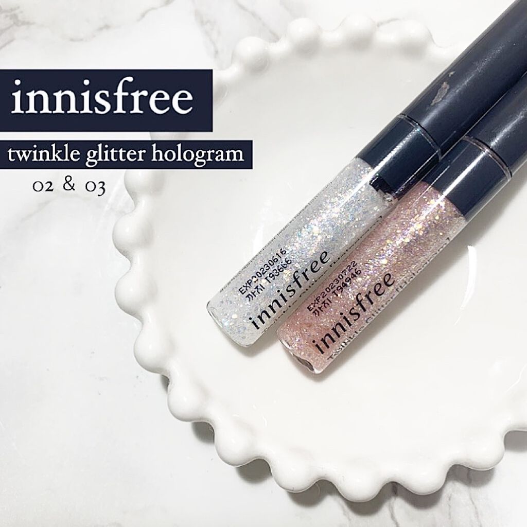 innisfree×FILA トゥインクル グリッター ホログラム/innisfree/リキッドアイシャドウを使ったクチコミ（1枚目）