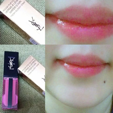 ルージュ ピュールクチュール ヴェルニ ウォーターステイン/YVES SAINT LAURENT BEAUTE/口紅を使ったクチコミ(2枚目)