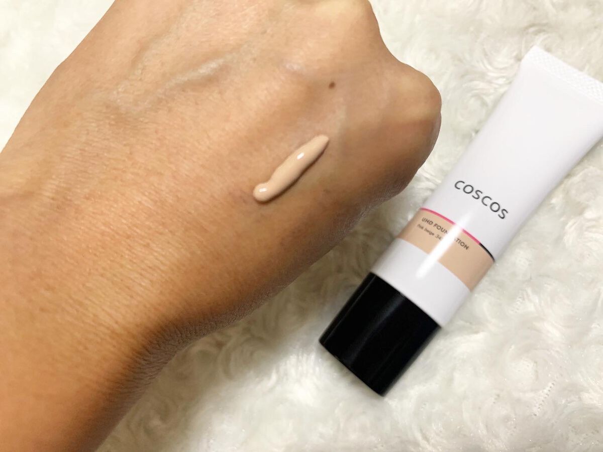 UHDファンデーション342(ピンクベージュ)/COSCOS/リキッドファンデーションを使ったクチコミ(2枚目)
