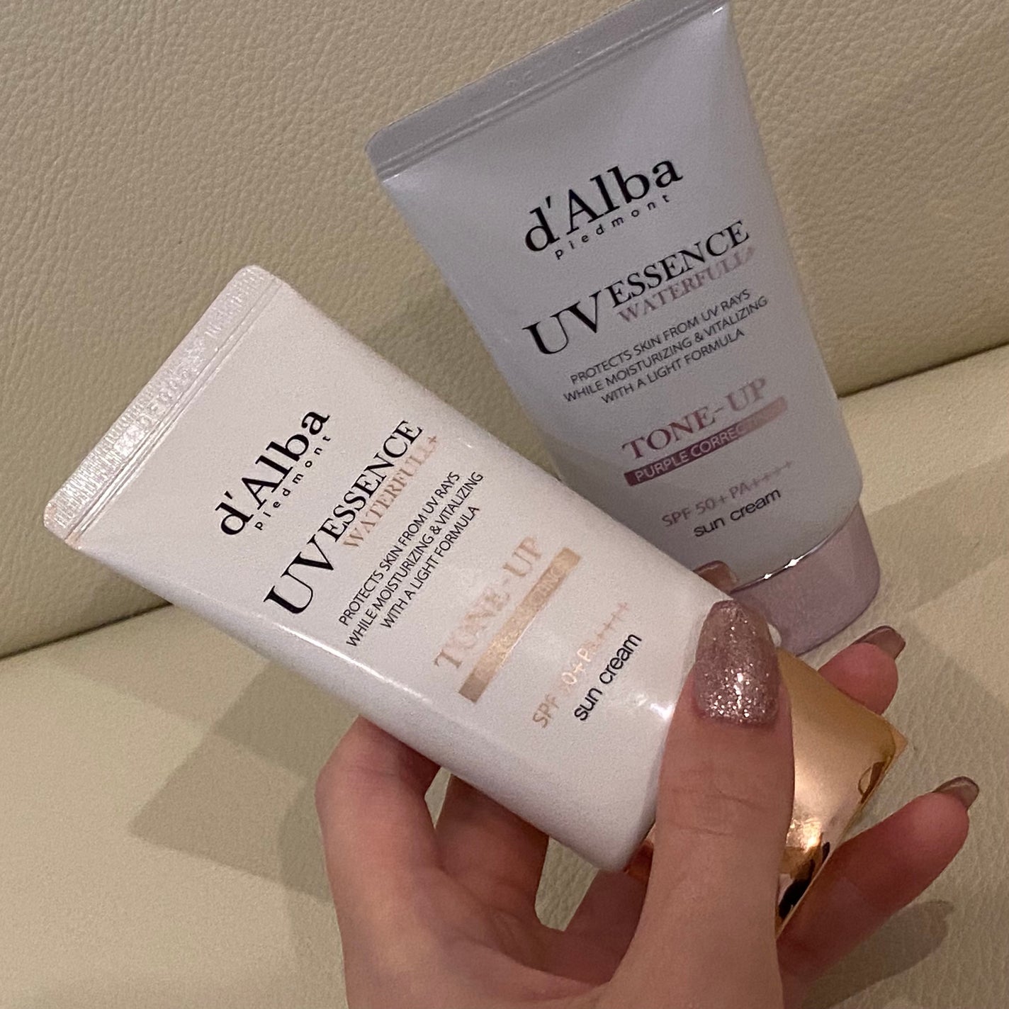 ダルバ ウォータフル トーンアップ サンクリーム(パープル)/ダルバ/日焼け止めクリームを使ったクチコミ(2枚目)