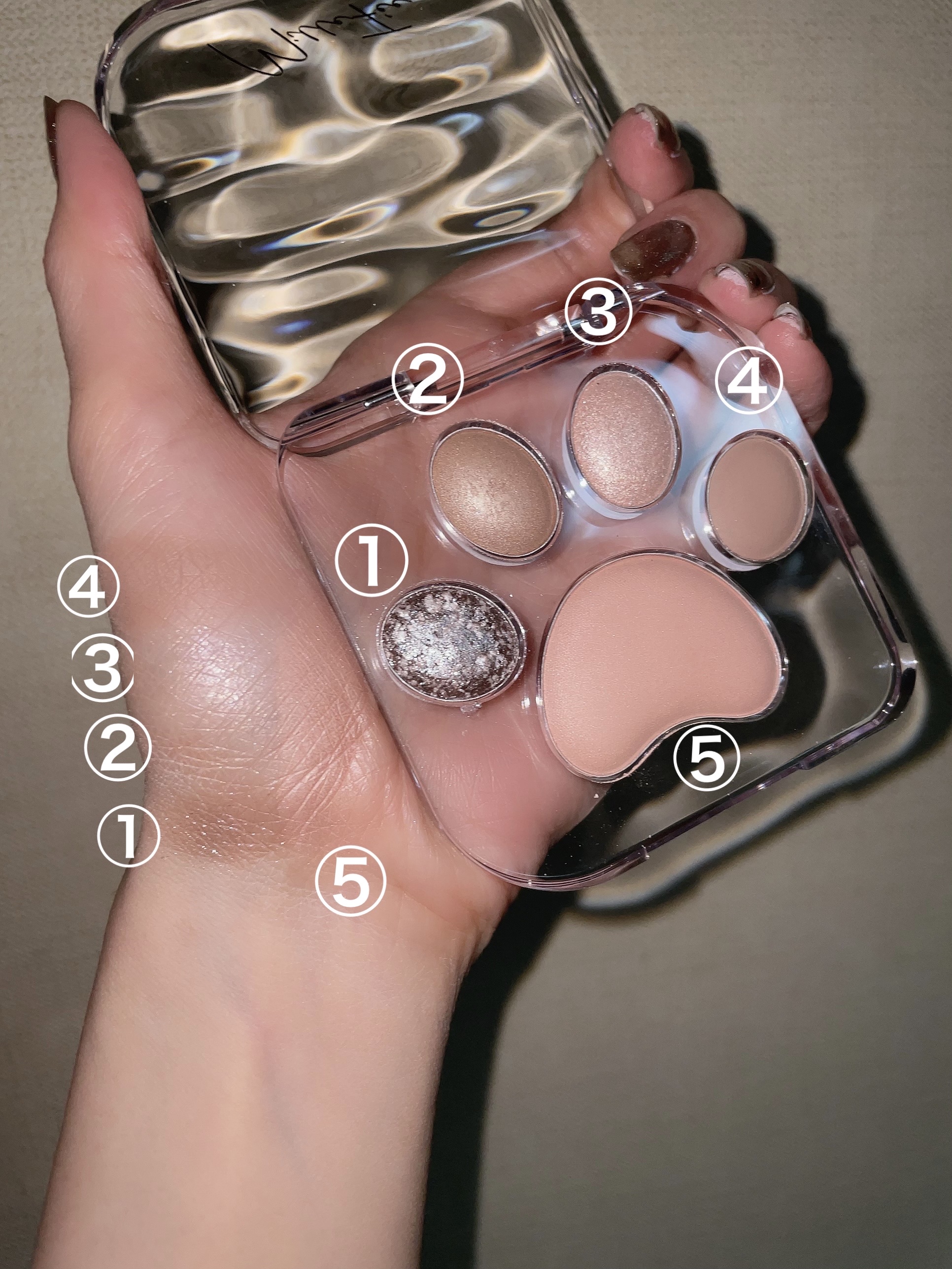 ミャオパウズアイシャドウパレット/MilleFée/アイシャドウパレットを使ったクチコミ（3枚目）