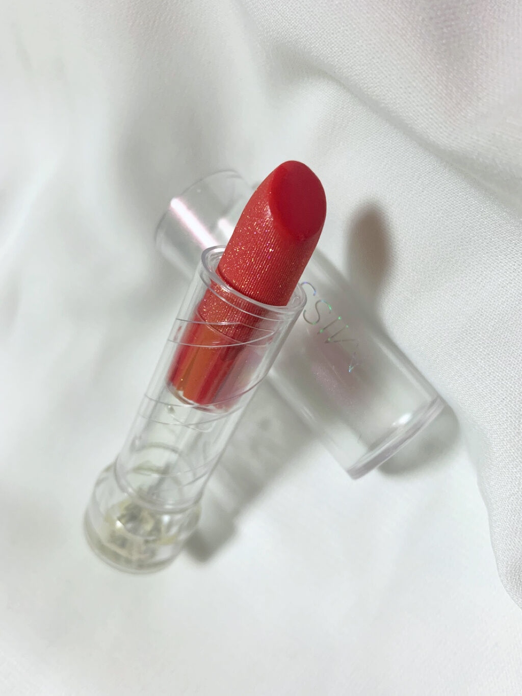 グリッタープリズム ティントリップ GCR01 フラミンゴコーラル/MISSHA/口紅を使ったクチコミ（3枚目）