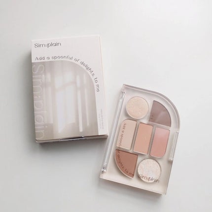 シンプレイン アイパレット 01 オフベージュ/Sim;plain/アイシャドウパレットを使ったクチコミ(1枚目)