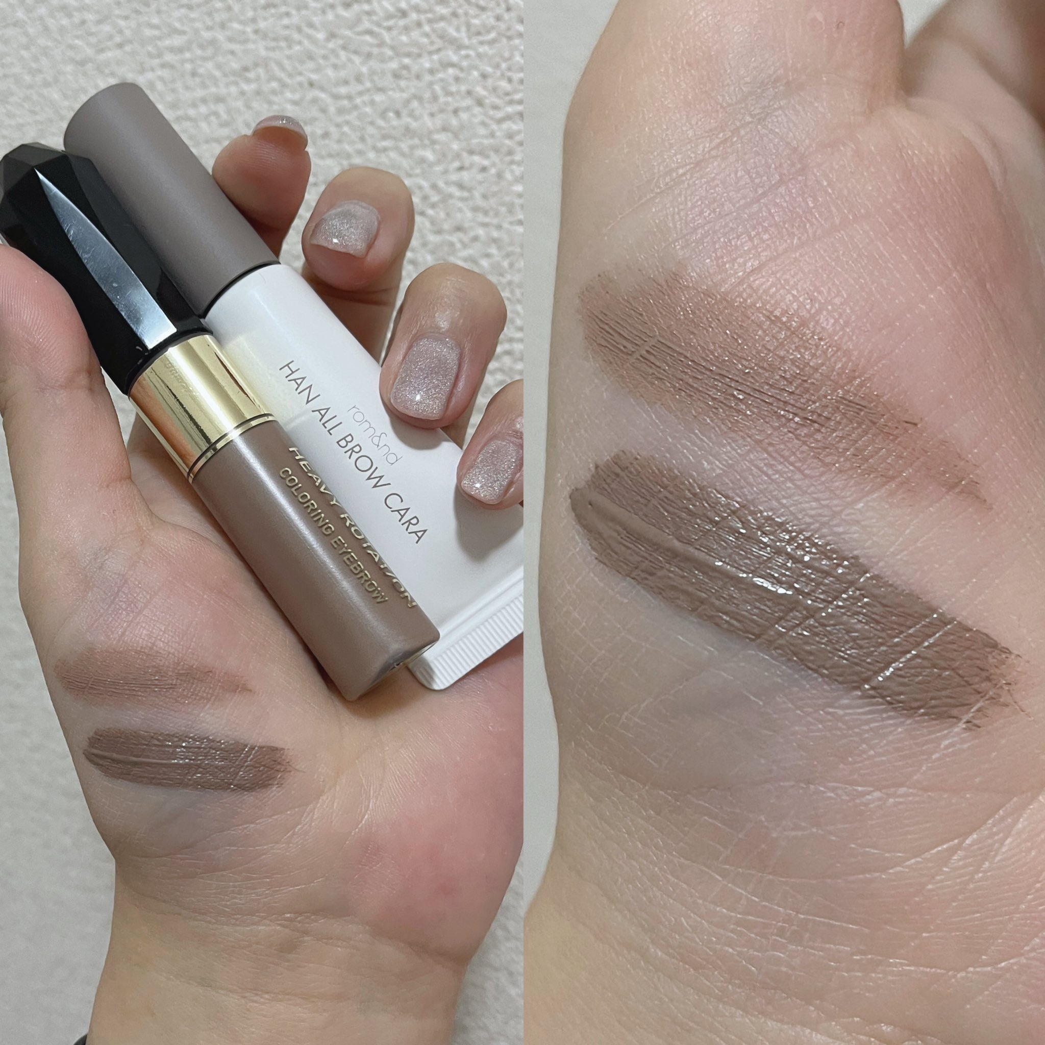 ハンオールブロウカラ/rom&nd/眉マスカラを使ったクチコミ（1枚目）