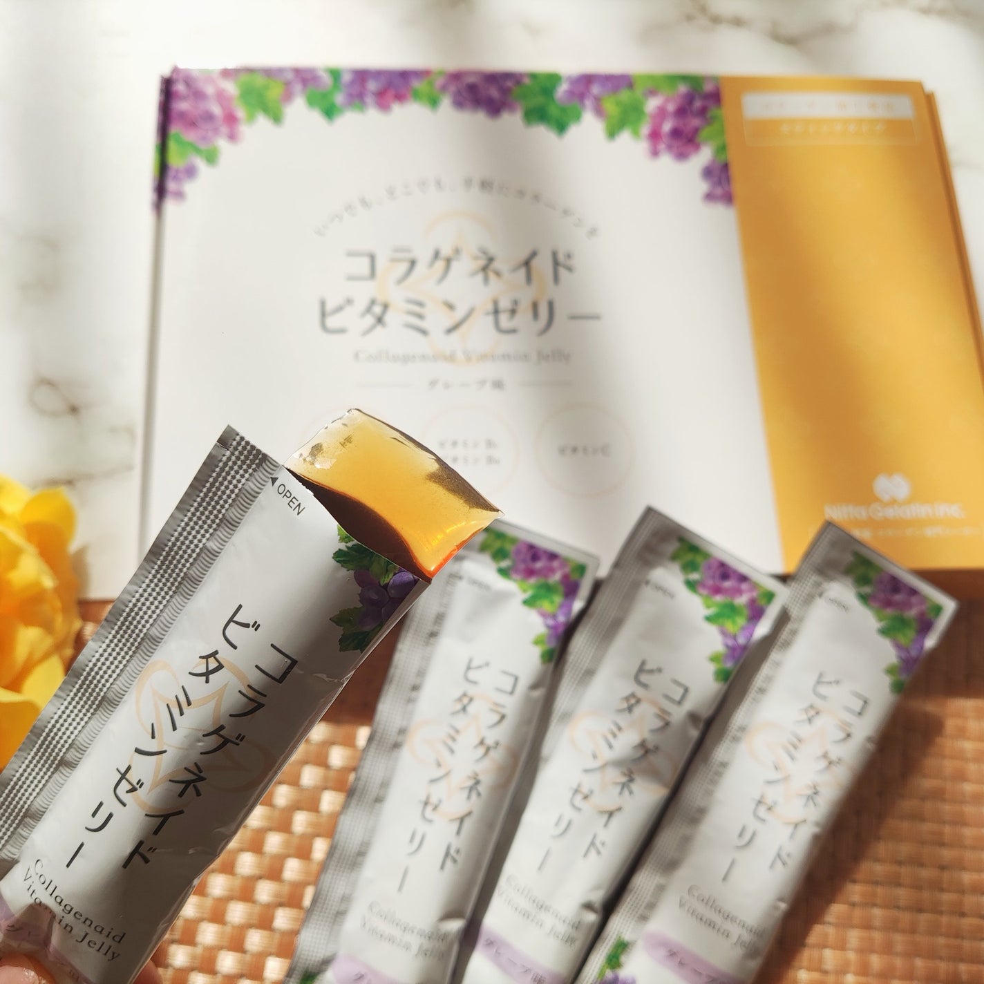コラゲネイド ビタミンゼリー グレープ味/新田ゼラチンダイレクト/ゼリー飲料を使ったクチコミ(4枚目)