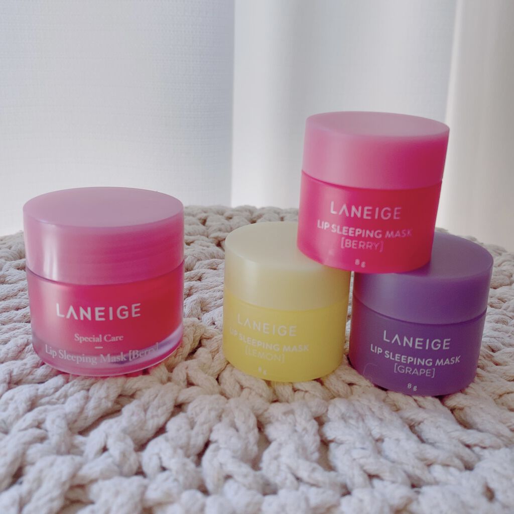 【2020ホリデーエディション】ミニ リップスリーピングマスク3種セット/LANEIGE/リップケアを使ったクチコミ（3枚目）