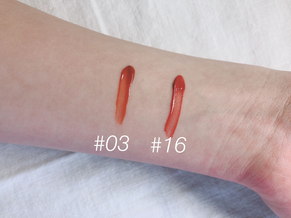 ジューシーラスティングティント/rom&nd/リップティントを使ったクチコミ（2枚目）