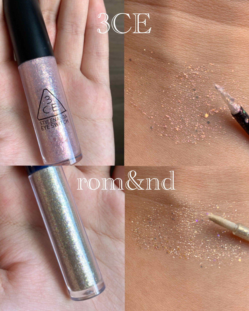 リキッド グリッター シャドウ/rom&nd/グリッターを使ったクチコミ（2枚目）