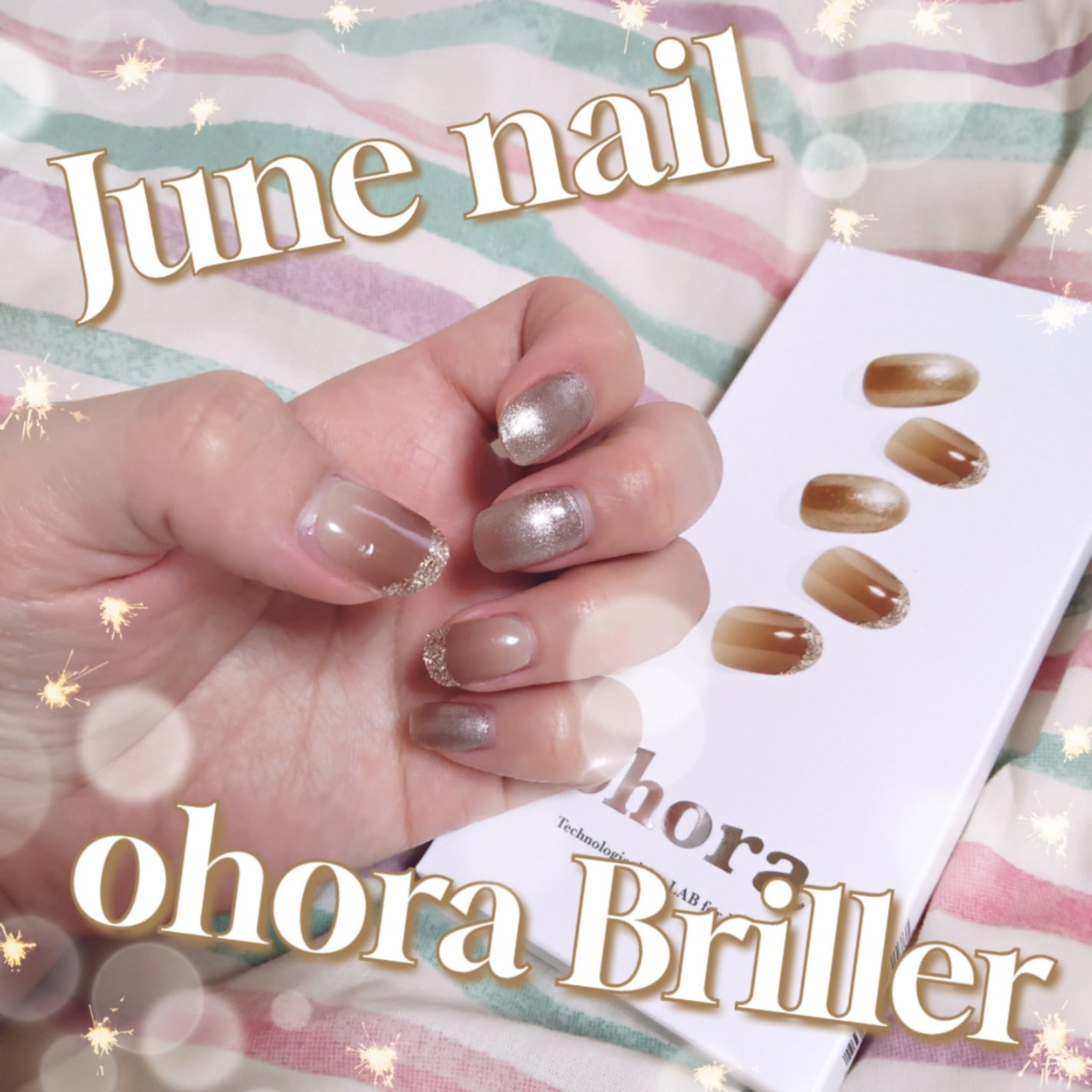 セミキュアジェルネイル(ハンド)/ohora/ネイルシールを使ったクチコミ(1枚目)