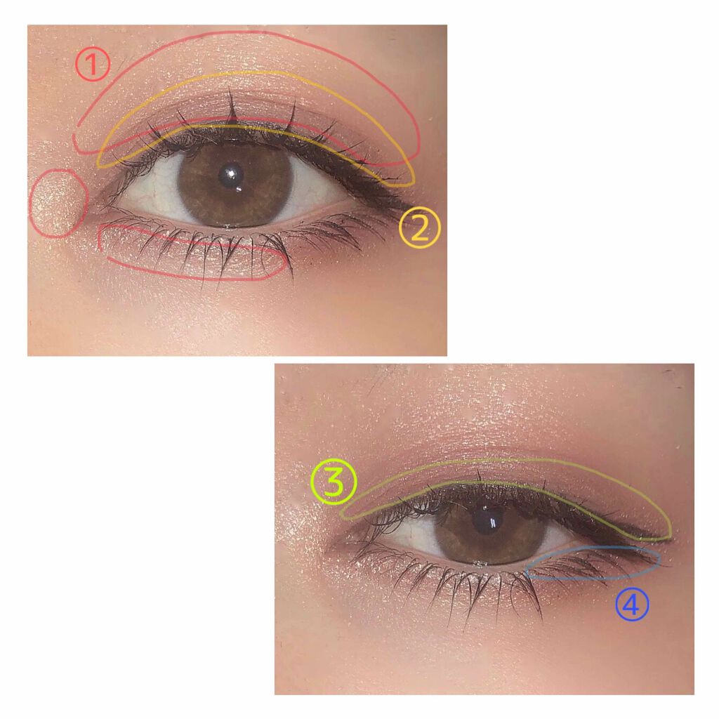 UR GLAM　BLOOMING EYE COLOR PALETTE/U R GLAM/アイシャドウパレットを使ったクチコミ（3枚目）