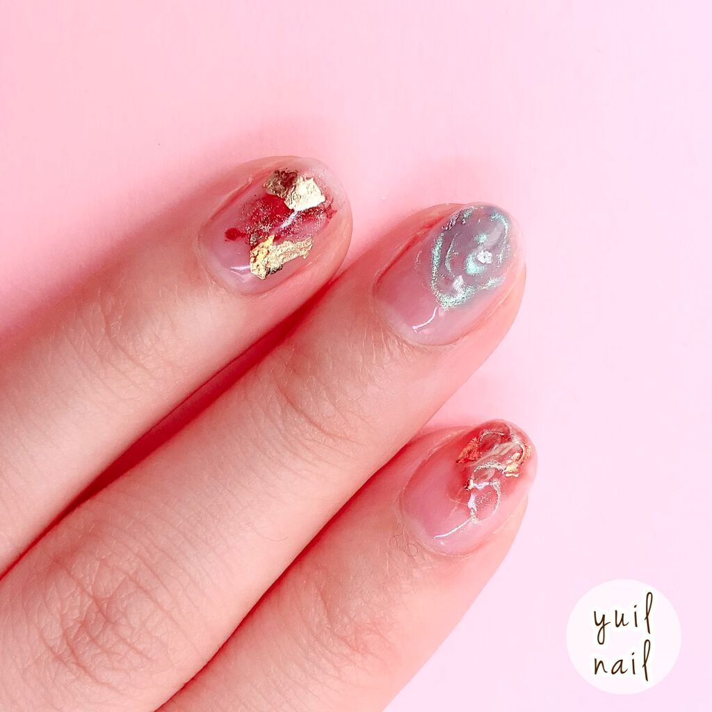 yuil_nail on LIPS 「🐰yuilnailvol.1セルフネイルの記録...✍️個性的..」(4枚目)