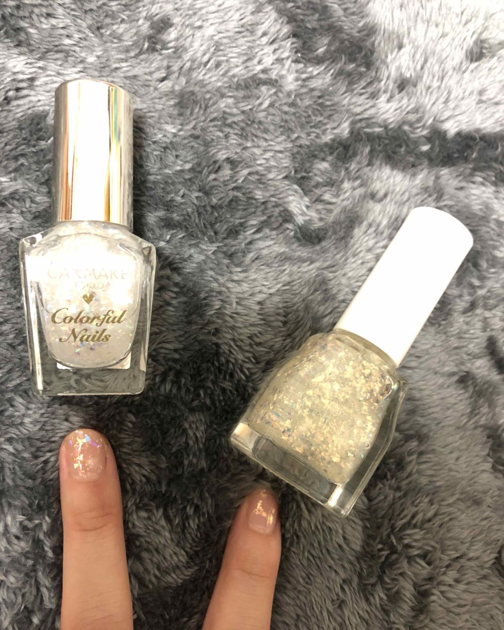 グリッターコート/ettusais/ネイルトップコートを使ったクチコミ（2枚目）