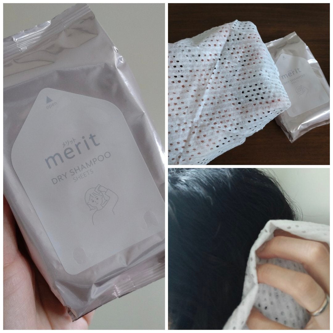 メリット ドライシャンプーシート さらっと髪まとまるタイプ/メリット/ドライシャンプーを使ったクチコミ(2枚目)