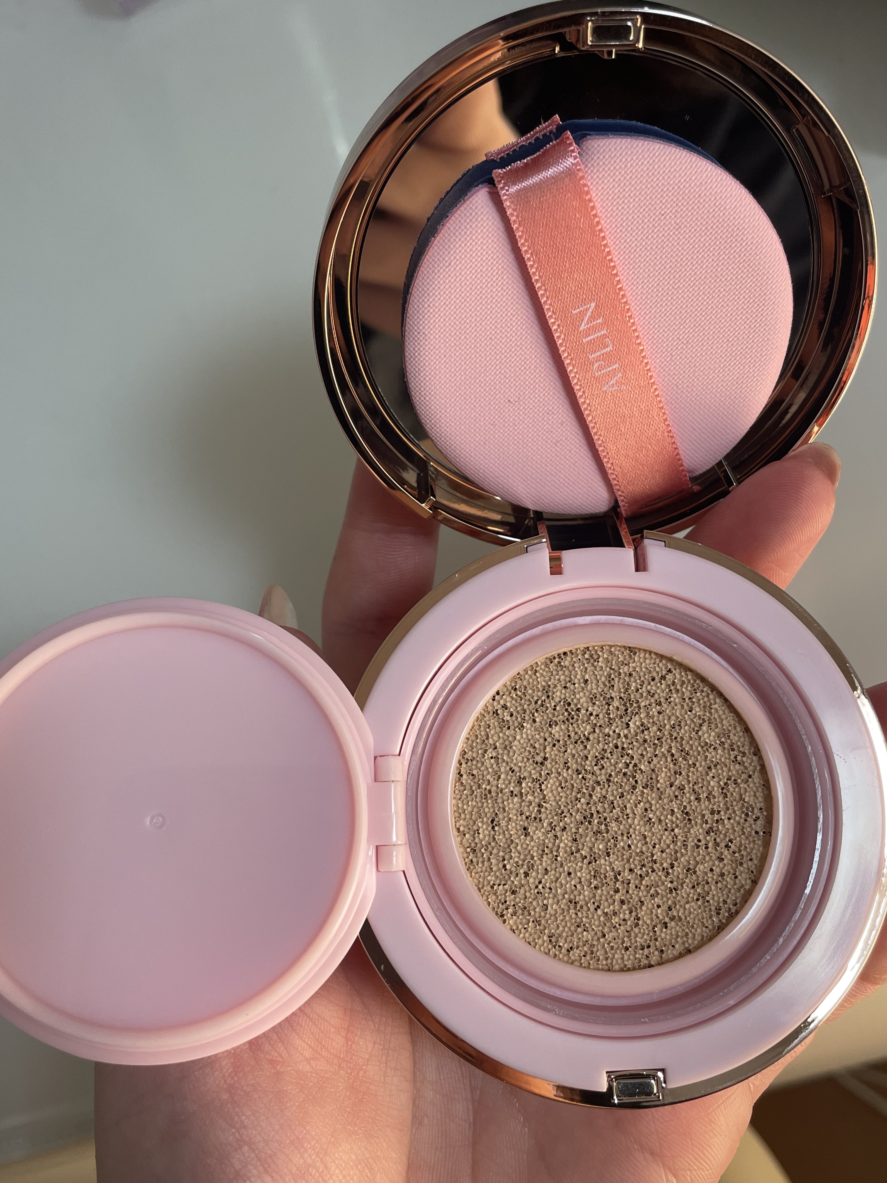 ピンクティーツリーカバーアップグロウクッション/APLIN/クッションファンデーションを使ったクチコミ（3枚目）