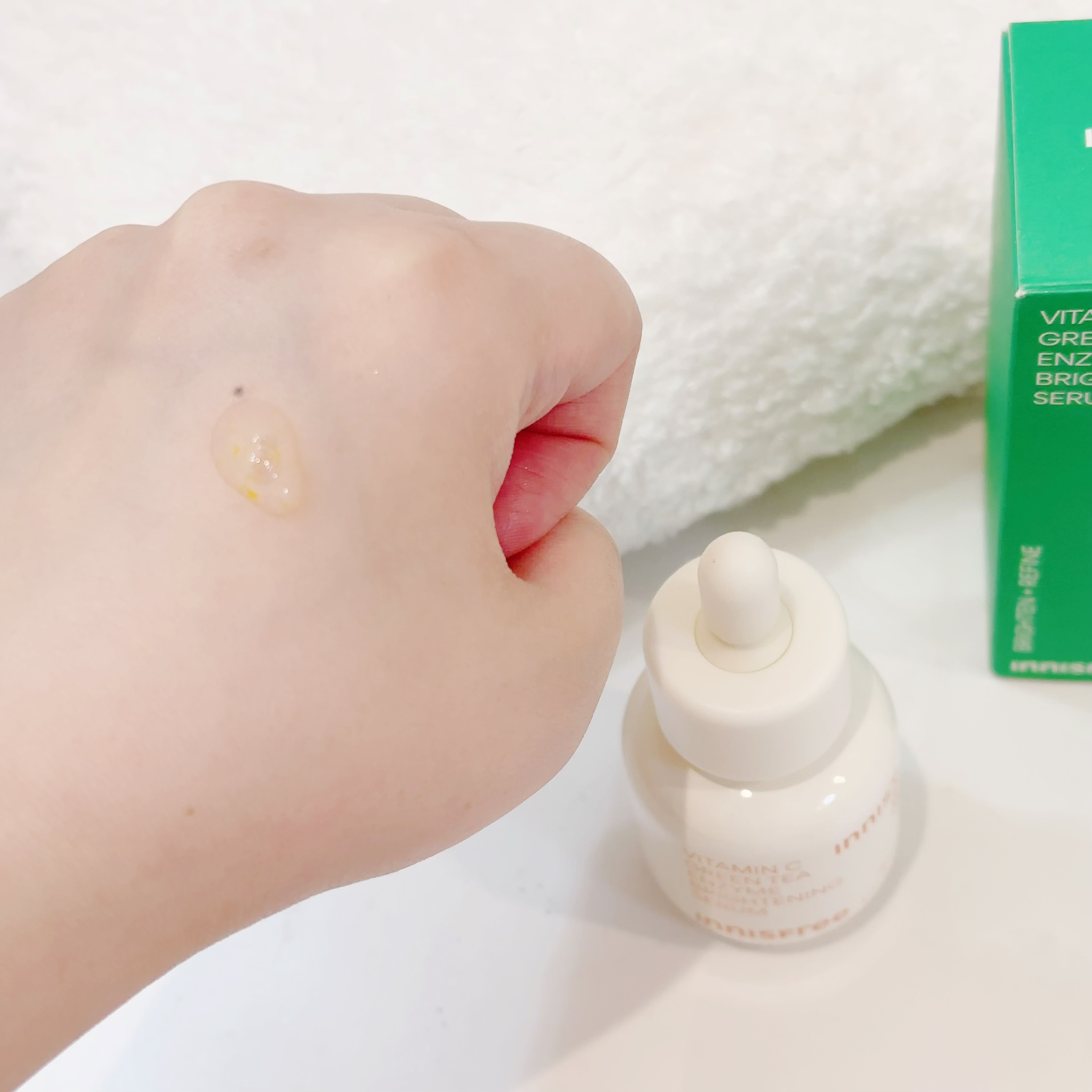 ビタC　グリーンティーエンザイム　ブライト　セラム/innisfree/美容液を使ったクチコミ（3枚目）