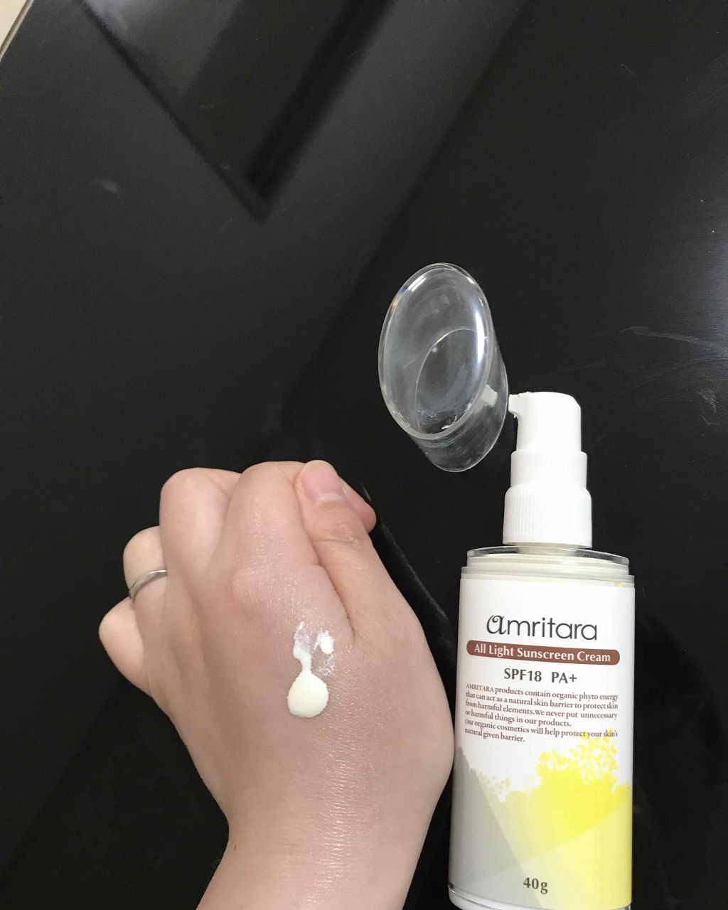 オールライト サンスクリーン クリーム SPF18 PA+/AMRITARA/化粧下地を使ったクチコミ(2枚目)
