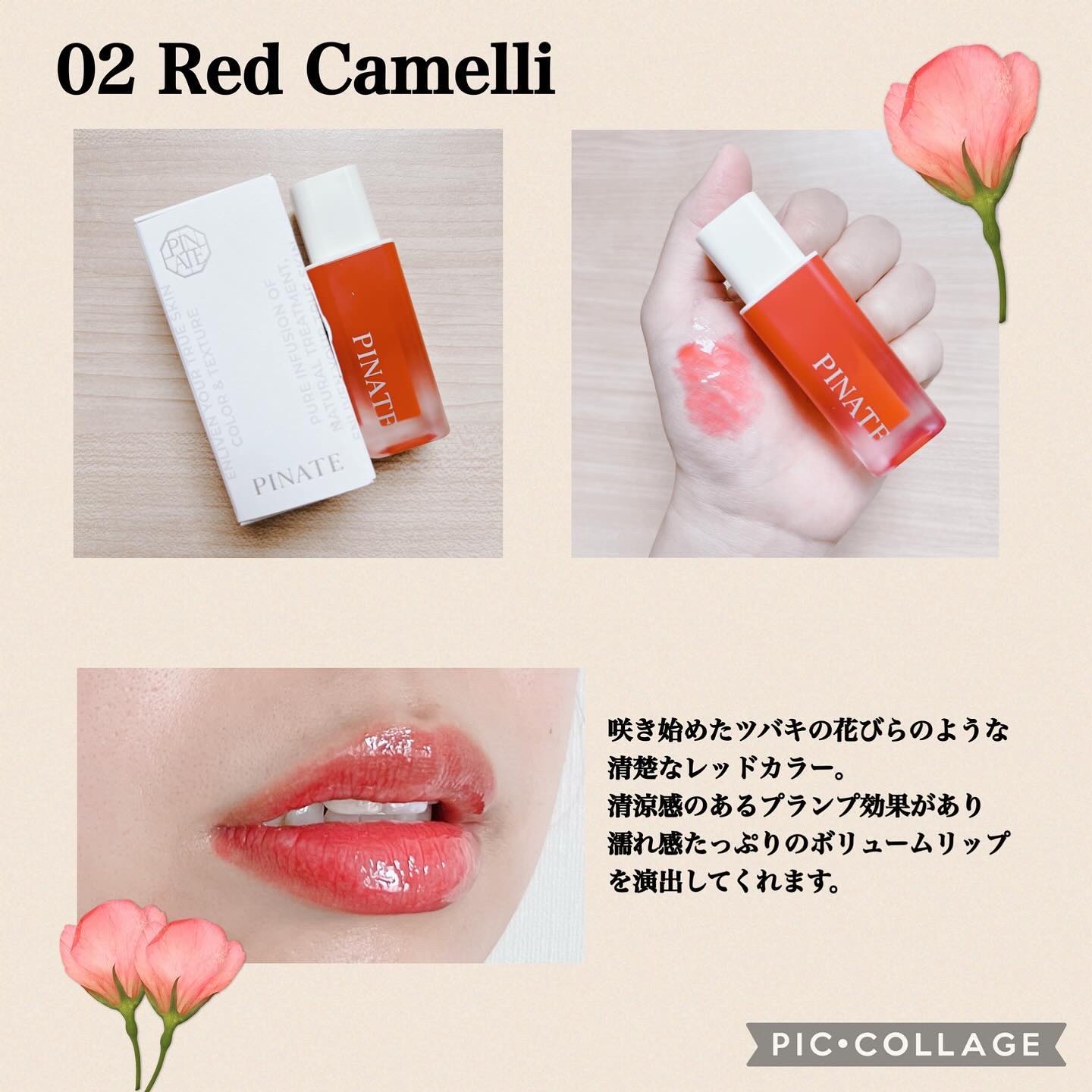 ナチュラルブルームリップオイルセラム 3色セット/PINATE/リップグロスを使ったクチコミ（3枚目）