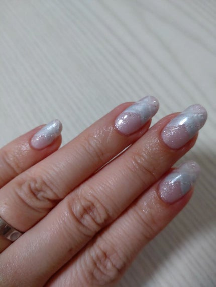 ジェルネイル ホワイト/セリア/ジェルネイルを使ったクチコミ(3枚目)