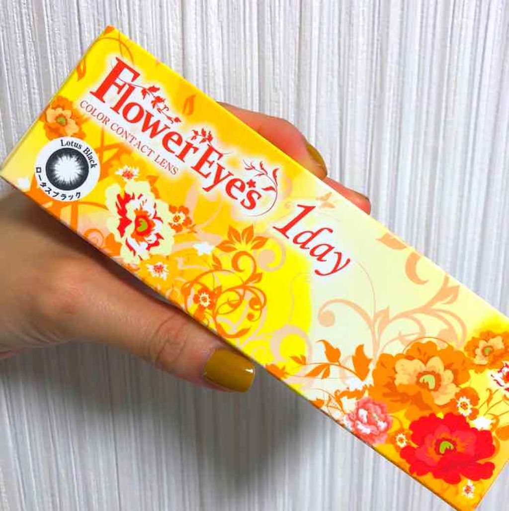 フラワーアイズ ワンデー ロータスブラック/株式会社ビューフロンティア/ワンデー（１DAY）カラコンを使ったクチコミ（1枚目）
