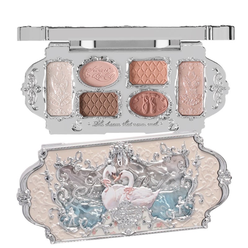 フラワーノーズスワンバレエシリーズ アイシャドウパレット 01 ホワイトスワン