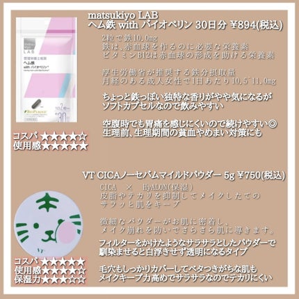 ヘム鉄 with バイオペリン/matsukiyo/健康サプリメントを使ったクチコミ(5枚目)