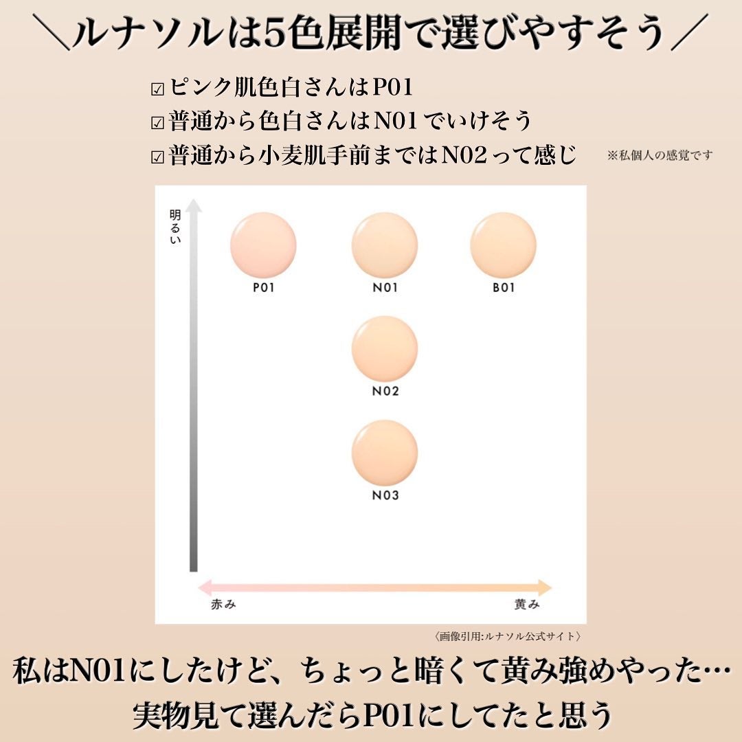 ルナソル カラーオイル セラム/LUNASOL/リキッドファンデーションを使ったクチコミ(6枚目)