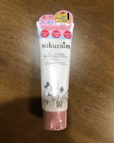 sakuraim / オールインワンホットクレンジング
120g・1,800円

これ1本で、メイク落とし、洗顔、温感マッサージ、角質ケア、美容パックがでくるオールインワンの、ホットクレンジングです。
